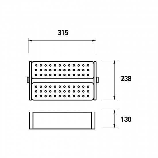 Прожектор модульний з відкритим радіатором 100W 5000K EUROLAMP LED