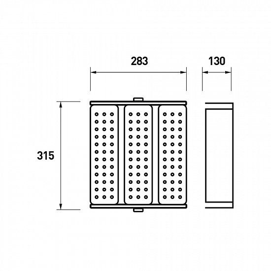 Прожектор модульний з відкритим радіатором 150W 5000K EUROLAMP LED