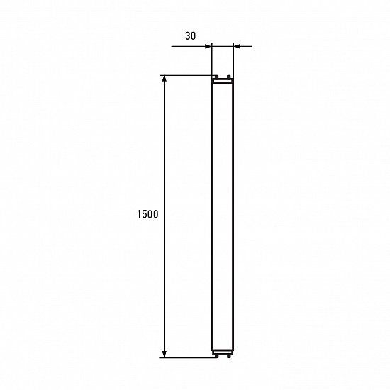 Лампа трубка скло NANO T8 1500мм 24W 4000K EUROLAMP LED