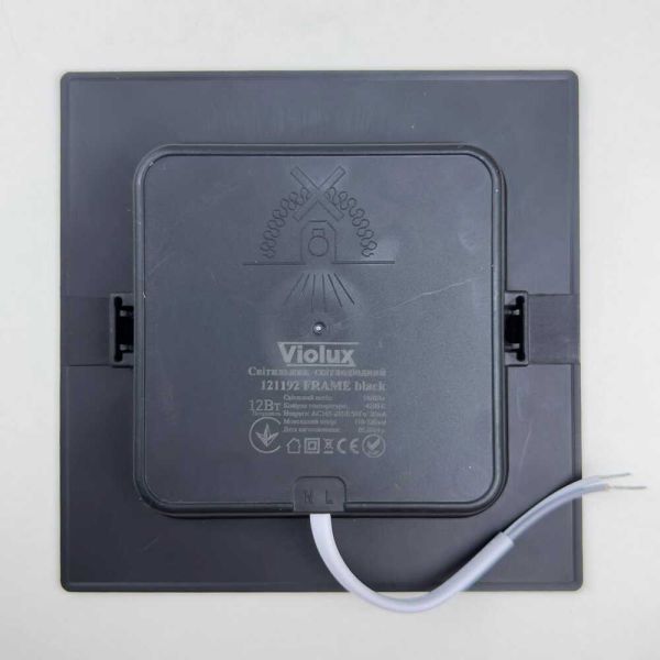Светильник встроенный точечный Violux Frame 12W 4200K квадрат 220V IP20 черный