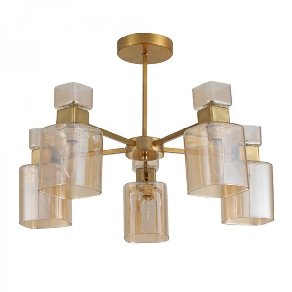 Светильник люстра Ardero BL1150-2 Olivia 5хЕ14 под лампу стекло золото