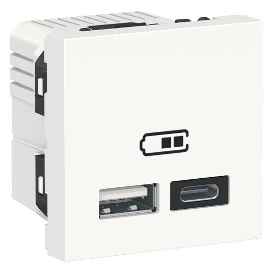 NU301818 Подвійна USB розетка A+C білий
