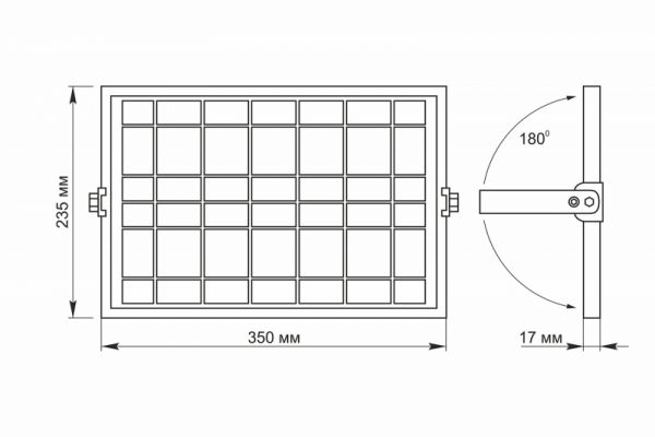 LED прожектор автономний VIDEX 1000LM 5000K 3.2V