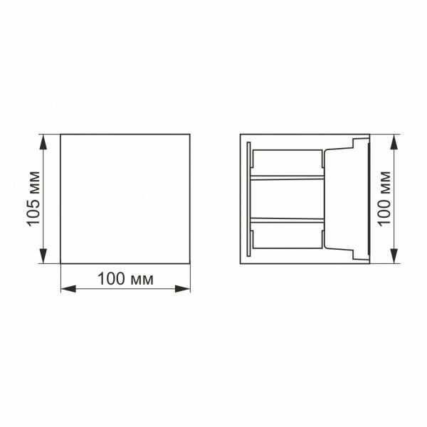 LED Світильник архітектурний AR04 IP54 VIDEX  6W 2700K