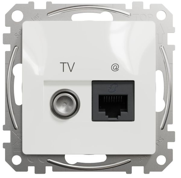 Розетка RJ45 категорія 6 UTP -TV Білий Sedna Design Schneider Electric SDD111469T