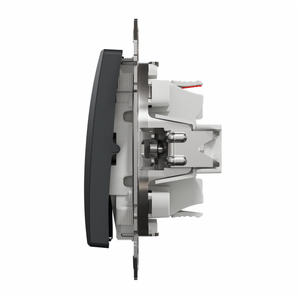 Одноклавішний кнопковий перемикач, Sedna Design & Element, Чорний, SDD114116, Schneider Electric