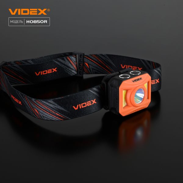 Налобний світлодіодний ліхтарик VIDEX VLF-H085-OR 400Lm 5000K