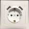 Розетка с заземлением + гнезда 2USB кремовая Sakura Lemanso LMR1136