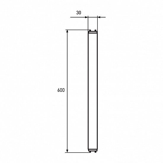Лампа трубка скло NANO T8 600мм 9W 6500K EUROLAMP LED