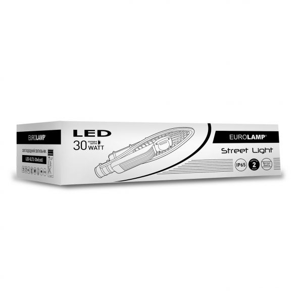 Светильник уличный облегченный COB 30W 6000K EUROLAMP LED
