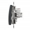 Двоклавішний вимикач Чорний Sedna Design Schneider Electric SDD114105