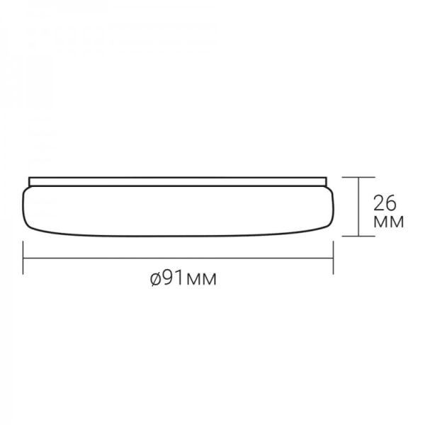 Світильник накладний Ardero led al807 6Вт 5000К 480Лм IP40 білий