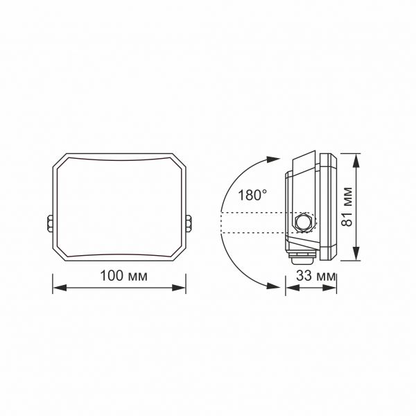 LED прожектор VIDEX F3 20W 5000K 220V Black (VLE-F3-0205B)