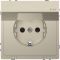 Розетка с заземлением и крышкой IP44 Merten D-Life MTN2314-6033 Сахара