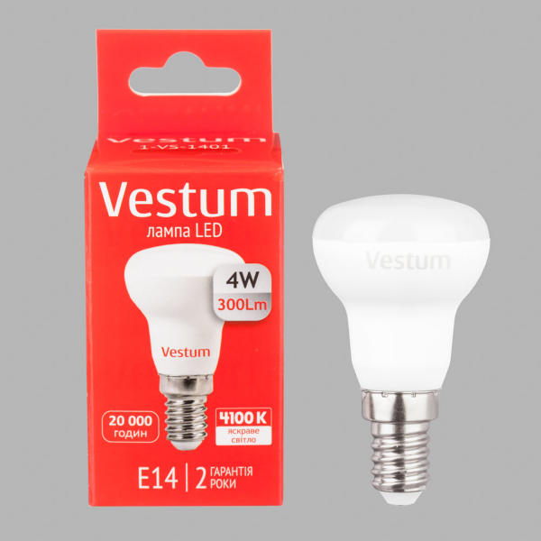 Лампа LED Vestum R39 4W 4100K 220V E14