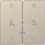 Клавиша 2-я с линзой LED символ: звонок, горничная Merten D-Life MTN3429-6033 Сахара