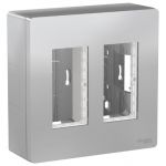 Блок unica system + открытая установка 2х4 Алюминий NU122430 Schneider Electric