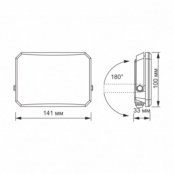 LED прожектор VIDEX F3 30W 5000K 220V Black (VLE-F3-0305B)