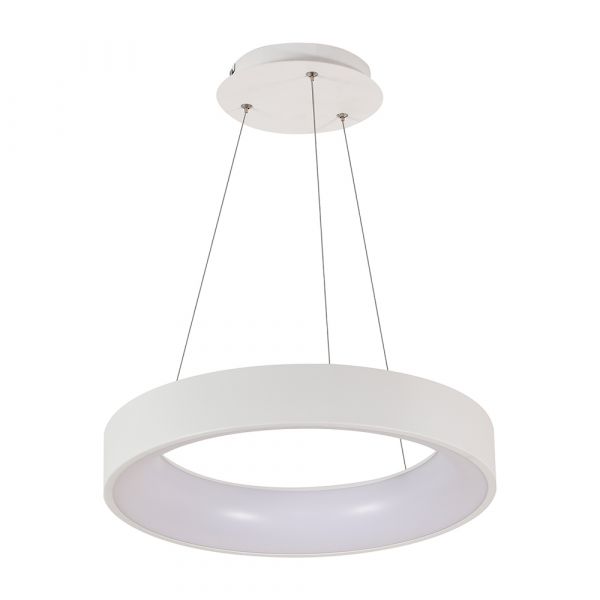 Светильник светодиодный подвесной Velmax V-PL-VERONA-RWh-50S 50W 3000K-6500K 3000Lm пульт ДУ белый