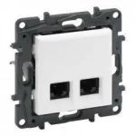 Розетка інформаційна 2XRJ45 CAT5e UTP Legrand Niloe Step Білий
