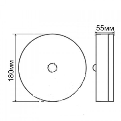 Накладний світлодіодний світильник з датчиком руху 18W 1280Lm 4500K Коло Lemanso LM529