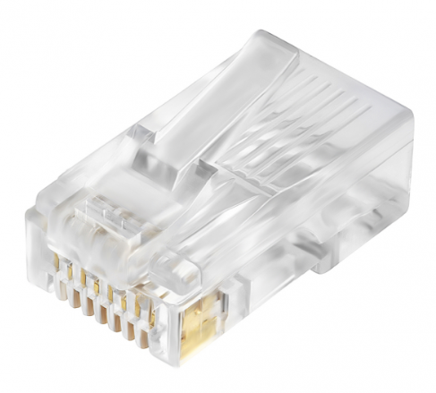 Конектор RJ45 cat.6 8P8C UTP наскрізні отвори 50шт