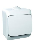 Накладний вимикач одноклавішний білий IP44 Cedar Plus Schneider Electric WDE000510