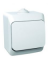 Накладний вимикач одноклавішний білий IP44 Cedar Plus Schneider Electric WDE000510