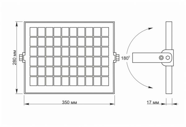 LED прожектор автономний VIDEX 600Lm 5000K