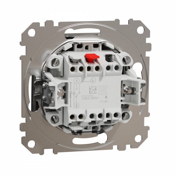 Одноклавішний перемикач Матовий алюміній Sedna Elements Schneider Electric SDD170106