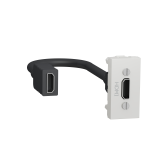 NU343018 Розетка HDMI, 1 модуль білий
