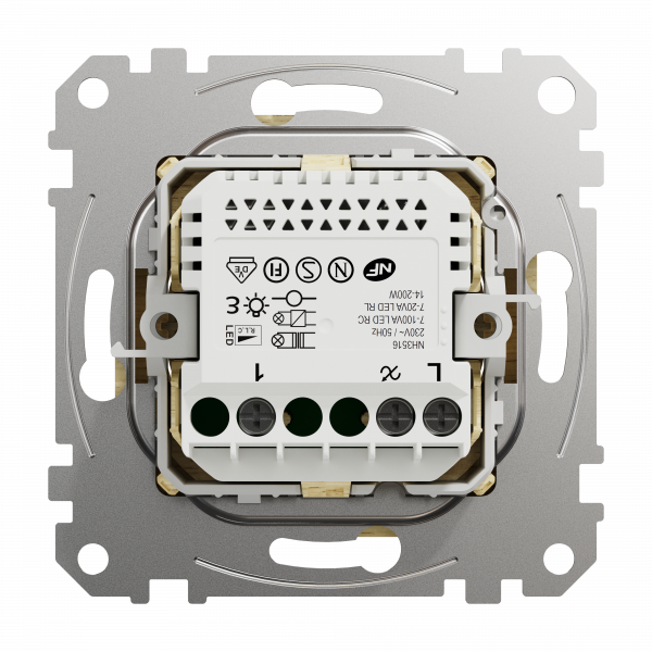 Універсальний LED cвітлорегулятор поворотний Sedna Design & Elements Береза-ефект дерева Schneider Electric SDD180502