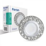 Встраиваемый светильник Feron CD835 под цоколь GU5.3 с LED подсветкой