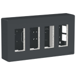 Блок unica system + открытая установка 4х4 антрацит NU124454 Schneider Electric