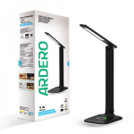 Настольный светодиодный светильник 9W 450LM 2700-4000-6500K димер RGB Ardero черный DE1729ARD