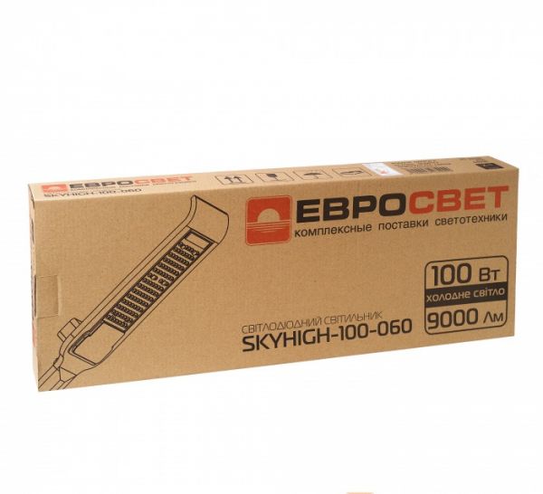 Світлодіодний вуличний світильник 100W IP65 6400К 9000lm SKYHIGH-100-060