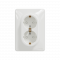 Подвійна розетка 2P+E з заземляючим контактом Білий Sedna Design Schneider Electric SDD311221