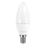 Світлодіодна LED лампа GLOBAL Свічка C37 CL-F 5W яскраве світло 4000К E14 (1-GBL-234)
