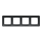 Рамка 4-постова Чорний Sedna Design Schneider Electric SDD314804