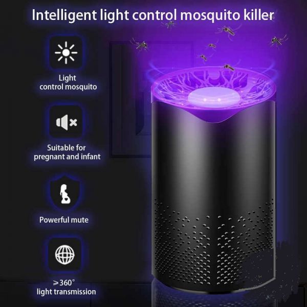 Светильник от комаров для уничтожения насекомых 5W 110-240V USB + адаптер ABS Lemanso LM3402 белый