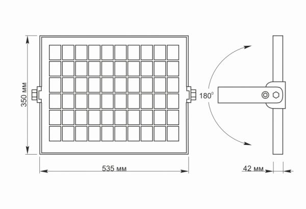 LED прожектор автономный VIDEX 30W 5000K