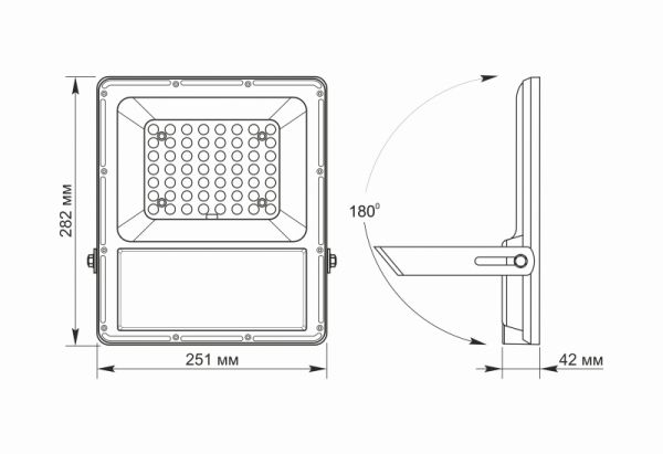 LED прожектор автономный VIDEX 30W 5000K