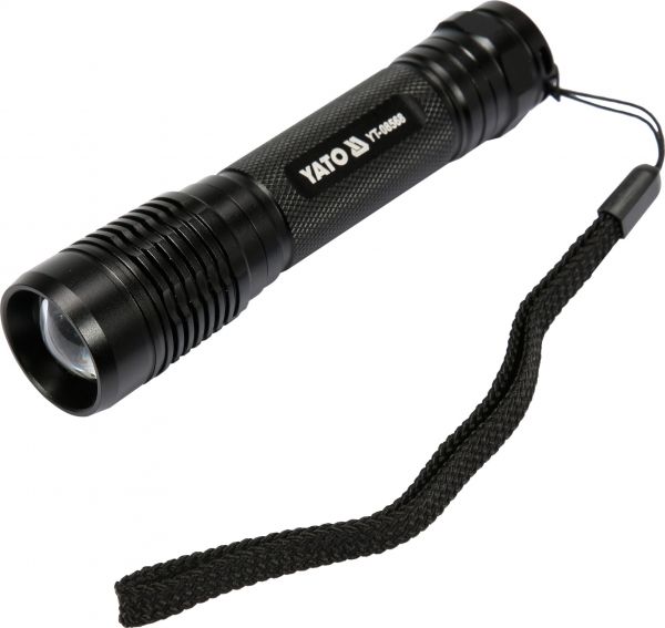 Ліхтар акумуляторний світлодіодний ручний YATO 6W XPG3 CREE YT-08568
