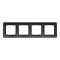 Рамка 4-постова Чорний Sedna Design Schneider Electric SDD314804