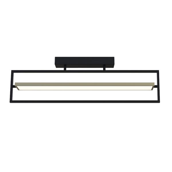 Світильник LED smart PRADA+пульт 60W 3000-5000K IP20 прямокутник чорно-золотий Violux