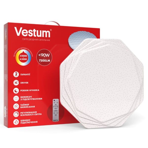 Світильник SMART Vestum ROSE 90W 520х75мм 3000K-6500К 7500Lm с д/у