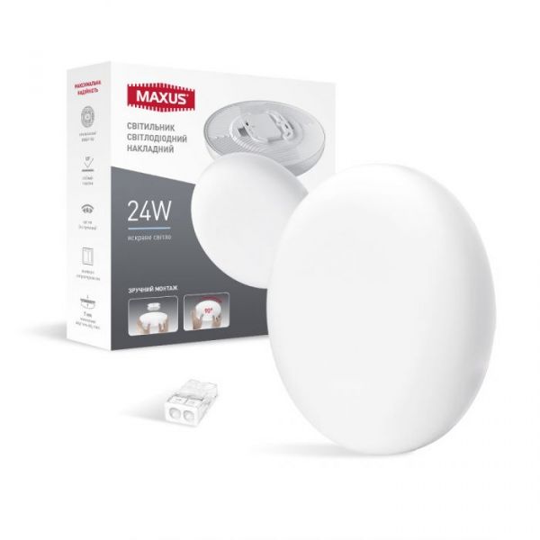 Світлодіодний світильник MAXUS SP Surface 24W 4100K Circle 1-MSP-2441-CS