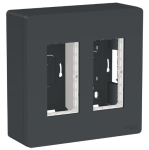 Блок unica system + открытая установка 2х4 Антрацит NU122454 Schneider Electric