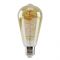Лампа светодиодная 4W E27 2700K янтарная Velmax V-Filament-Amber-St64-Спираль-V
