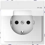 Розетка с заземлением и крышкой IP44 Merten D-Life MTN2314-6035 Белый лотос
